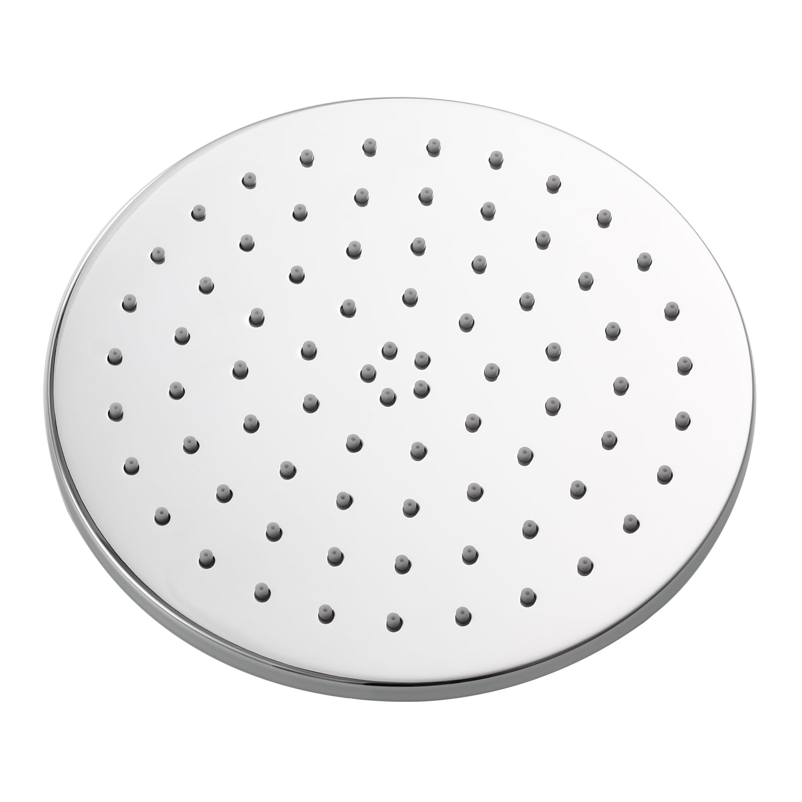 Tecmolog Docce Fisso Rotondo Ottone Soffione Doccia a Pioggia Alta Pressione 20 x 20 cm, Cromato, BD127