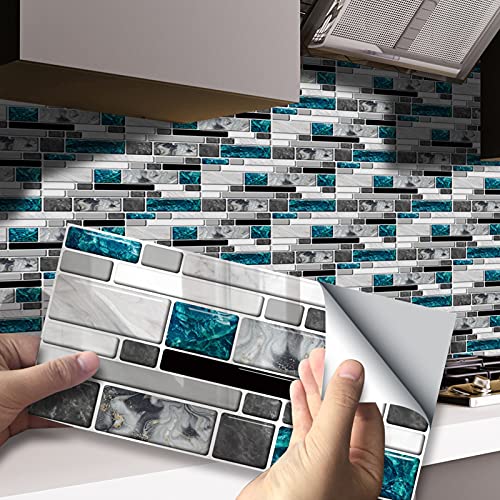2D Peel And Stick Backsplash Tile,27-Sheet Self-Adhesive Kitchen Backsplash Tiles In Marble,7.87"X3.94" Wall Stickers For Bathroom,Living Room #TOP17
