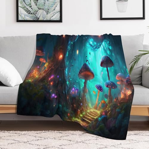 Couverture en champignon plaid moelleux contre le froid du lit - 3