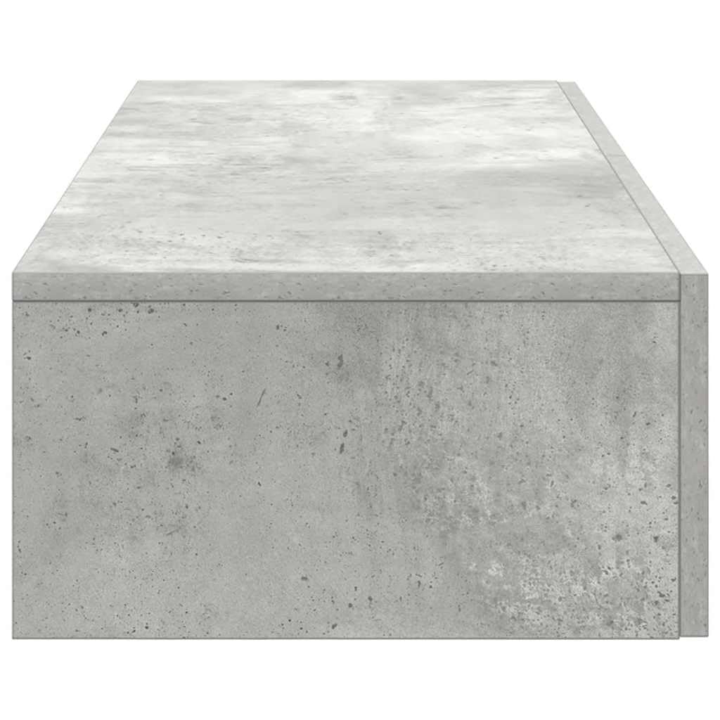 Generisch Wandregal mit Schubladen Betongrau 100x36x19 cm Holzwerkstoff,Möbel,Regalsysteme,Wandregale-859989