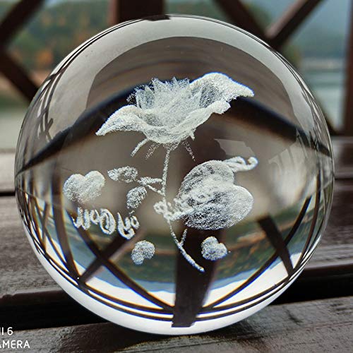 Bola De Cristal Grabado Artesanía Personalizada K9 Bola De Cristal Decoración De La Oficina En Casa con Caja De Regalo Base 90Mm
