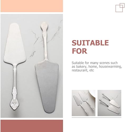 Miniatura 4 de BESTonZON Espátula para tartas de acero inoxidable espátula para pasteles postres pasteles servidores cortadores de tarta y postre