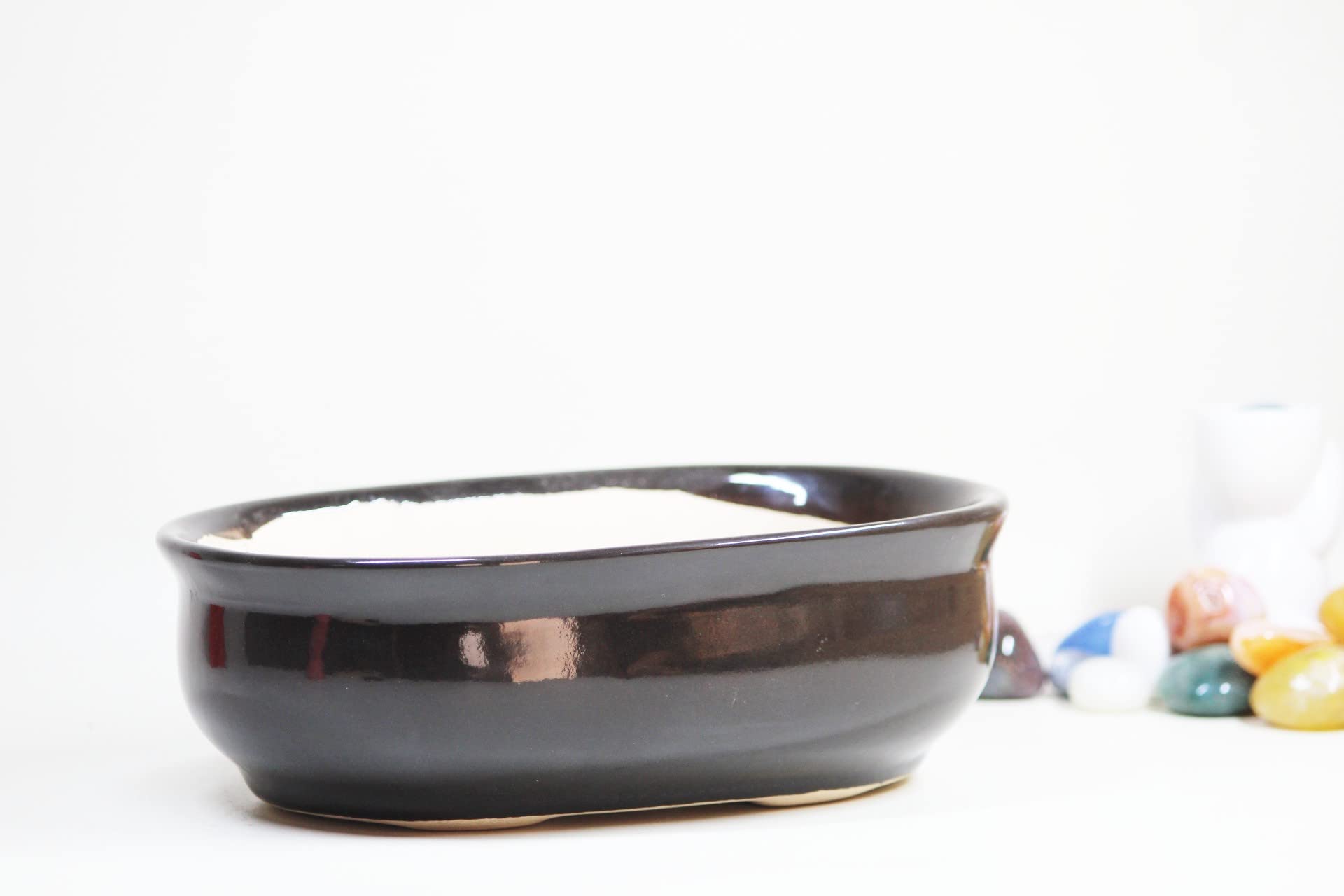 Polygon Green Handmade Glossy Shining Brown Bonsai Ceramic Tray for Bonsai Plant (B08L3PZPVY) Amazon Price History, Amazon Price Tracker