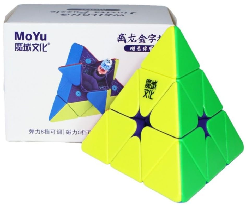 Image of MoYu WeiLong Pyraminx Magnetic Speed Cube | MagLev Technology, Dual-Adjustment Core & 5 Magnet Strength Settings | Premium Light & Fast Turning Pyraminx