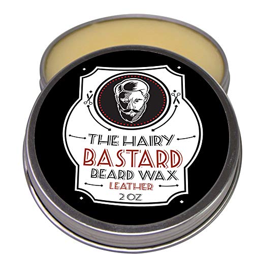 THB All Natural Hair and Beard Wax for Men - Infused with Beeswax and All Natural Ingredients - Medium Hold and Gives a Light Sheen (Leather, 2 Oz)