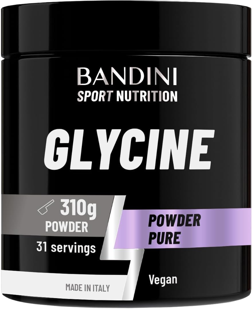 Bandini® Glycine Powder | 100% Vegan, High Strength, Pure, crystalline | Collagen Synthesis for Skin and Joints - Sleep aid | Naturally Sweet Amino Acid | No additives | with Measuring Spoon | 310 g