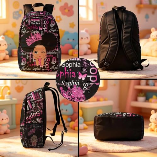 Image of Custom Backpack for Girl Kid Personalized Backpacks Set Back to School