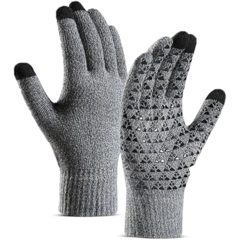 Image of TEKCOOL Winter Gloves for Men & Women with Touchscreen Finger Bike Winter Hand Gloves for Men Woolen Winter Gloves for Women Thermal Hand Gloves for Winter Warm Gloves Unisex