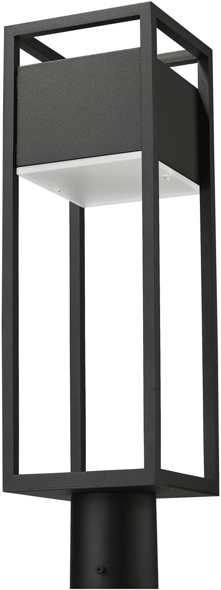 Z-Lite 1 Light Outdoor Post Mount Fixture 585PHMR-BK-LED, Black