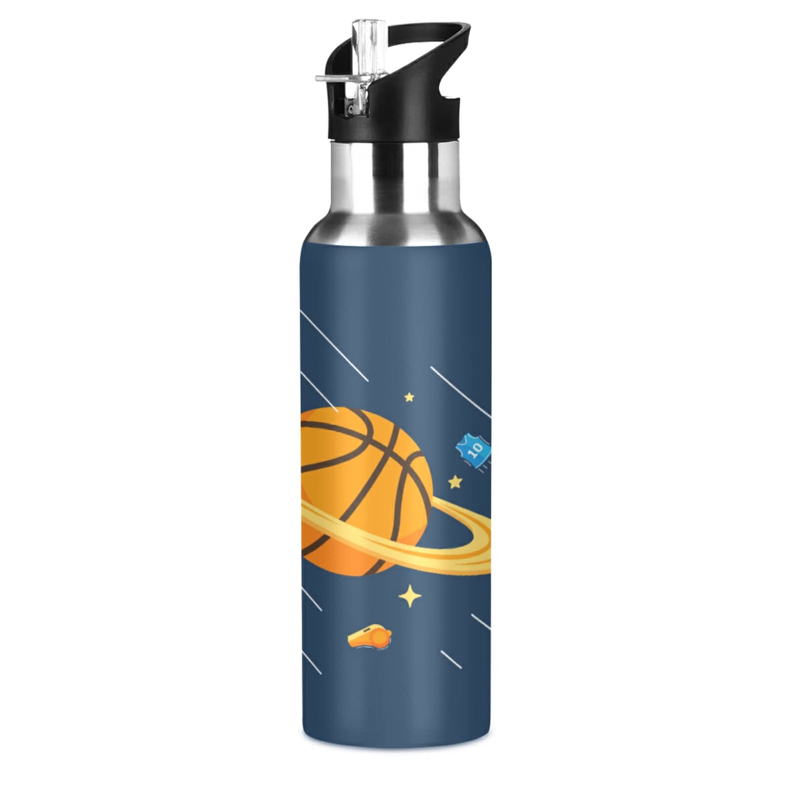 Vnurnrn Borraccia Termica 600ml Acciaio Inox - Motivo Spaziale Alieno - Isottica Per Bevande Calde/Fredde