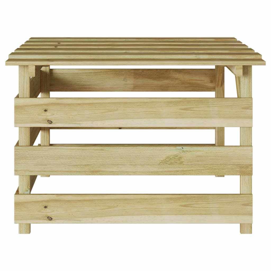 Cortacésped garaje de madera de pino impregnada marrón 84 x 80 x 56 cm cobertizo de jardín para terraza, balcón, exterior con espacio de almacenamiento y protección para herramientas de jardín