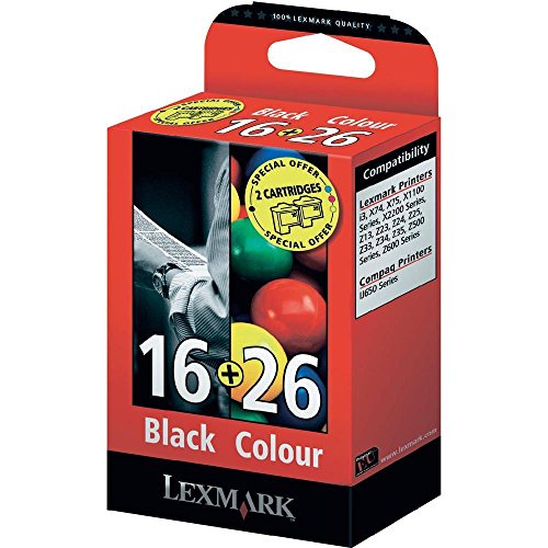 Lexmark Combo Pack #16 + #26 Cartouche d'encre d'origine 1 x noir, couleur (cyan, magenta, jaune) promo