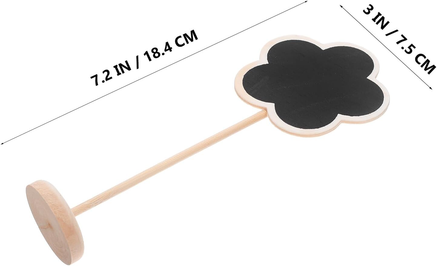 20pcs Mini Chalkboard Signs Decorative Message Boards with Five-Petal Flower Shape, Erasable Small Blackboard for Home Décor, Bar Counter, Buffet Table Numbers and Memo