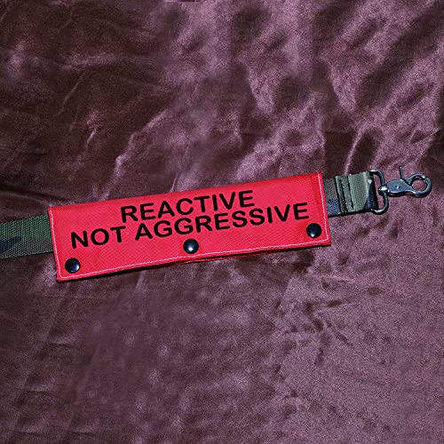 Funny Service Dog Leash Sleeve Reactive Not Aggressive Dog Leash Wrap for Pets (Not Aggressive-Sleeve), 70cm (27.6inches) - Image 3
