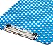 JAM PAPER Plastic Clipboards with Low Profile Metal Clip - Letter Size (9 x 12.5) - Blue Polka Dot - Clip Board Sold Individually