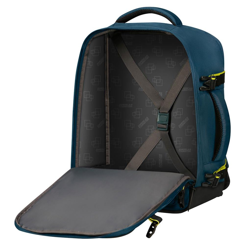 American Tourister Take2Cabin - Borsa da cabina Wizz Air/Vueling 30 x 20 x 40 cm, 26,5 L, 0,60 kg, Bagaglio a mano, Zaino aereo S/M Underseat, Blu (Harbor Blue)