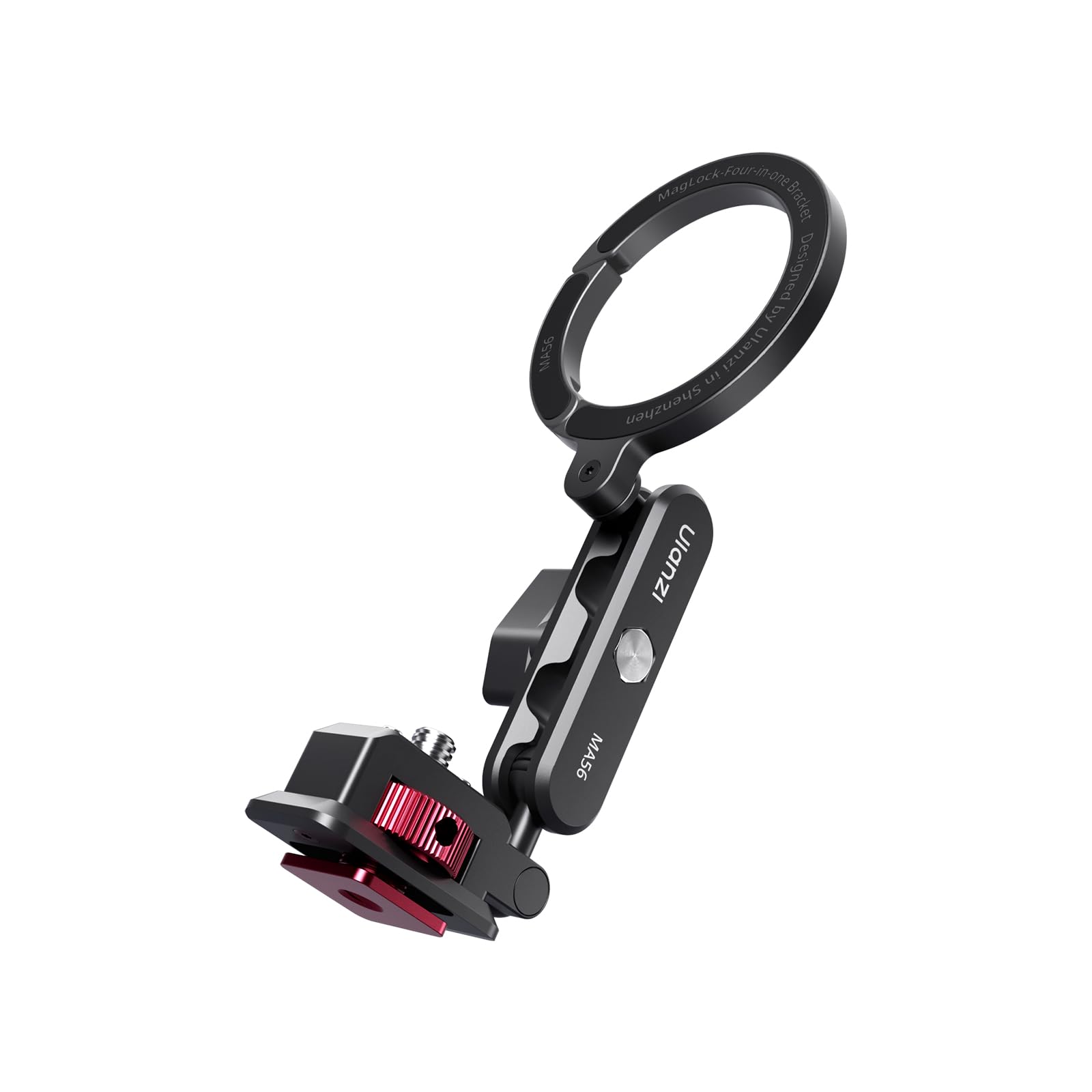 ULANZI MA56 Adaptateur Trépied Smartphone Magnétique 4 - en - 1 Support en Aluminium, Stabilisateur avec Plaque Arca Swiss et Vis 1/4, 360° Réglable Compatible avec iPhone 17-12 Magsafe Caméra Trépied
