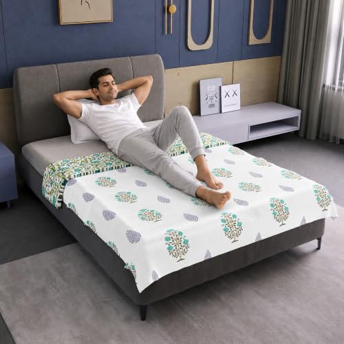 Image of Divine Casa Single Bed Microfiber Reversible Dohar 120 GSM | Lightweight Summer AC Dohar | Soft Reversible Bedding for Daily Use | Machine Washable | 210 x 140 cm