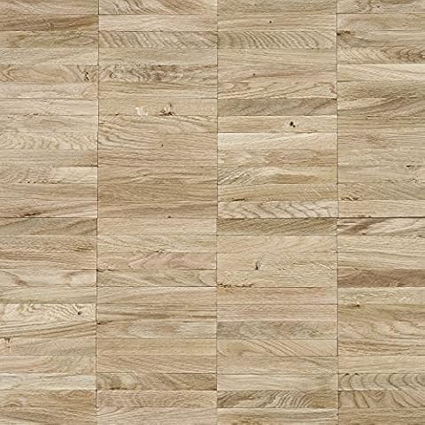 EICHE Mosaikparkett Rustikal Parallel, 1 qm 8 mm unbehandelt Massivparkett Cover