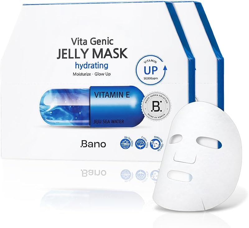Bano Vita Genic Jelly Máscara Facial de Tecido com Essência em Gelatina, 20 unidades