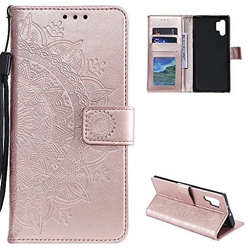 CoverKingz Handyhülle für Samsung Galaxy A32 4G - Handytasche mit Kartenfach Galaxy A32 4G Cover - Handy Hülle klappbar Motiv Mandala Rosegold Cover