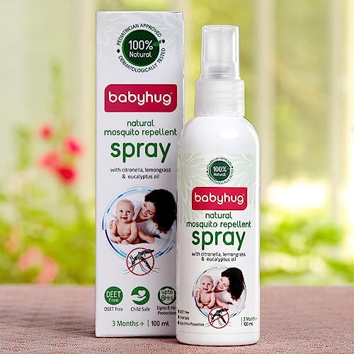 Image of Babyhug Natural Mosquito Repellent Spray with Citronella,Lemongrass & Eucalyptus Oil - 100 ml - 3 Months+