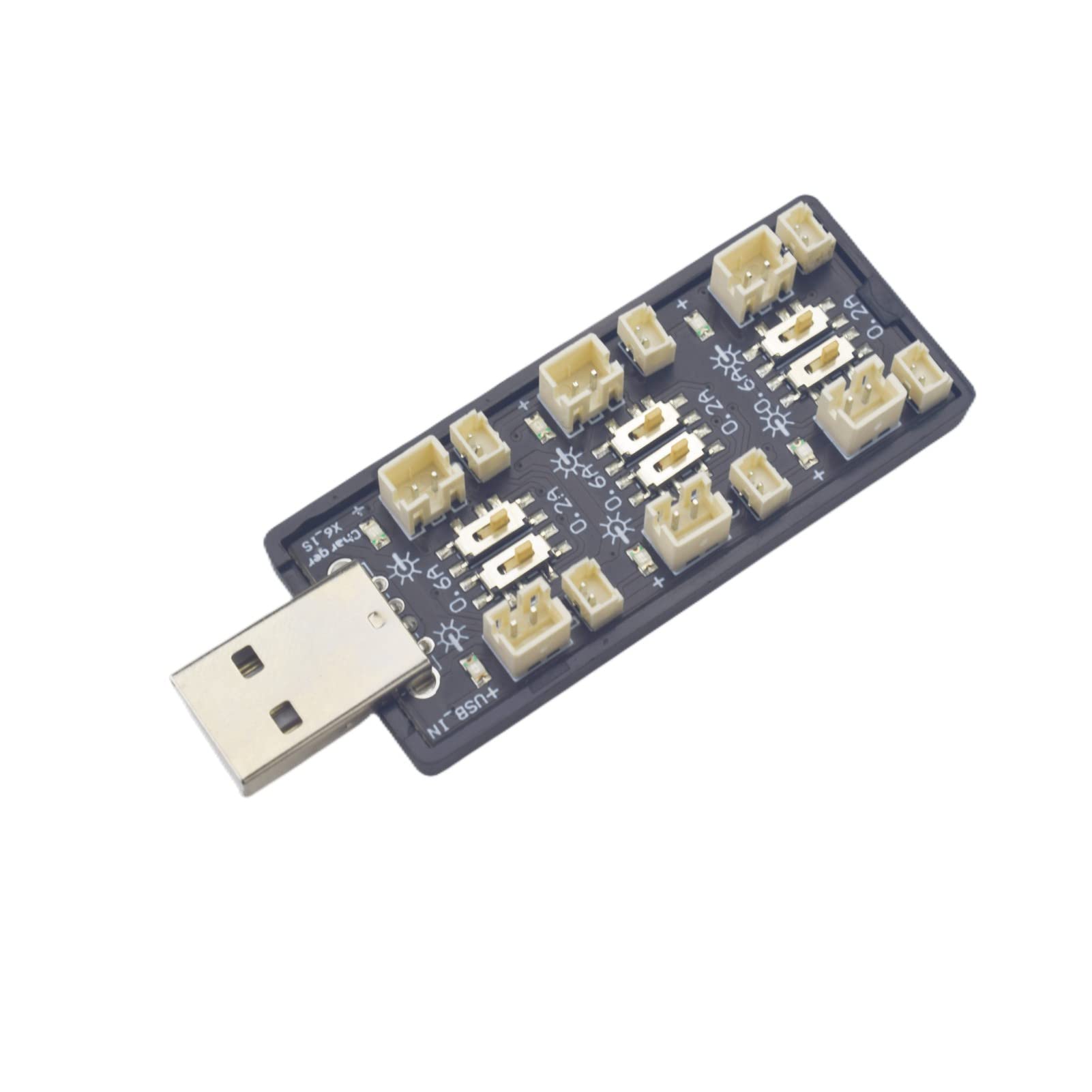 Fytoo 1S Charger six-Channel USB to 3.7V/4.2V Lithium Battery Charging Board for HS210 H36 GoolRC T36 ATOYX AT-66 Quadcopter Lithium Battery Charger Wltoys V911 RC RC Remote Control Drone