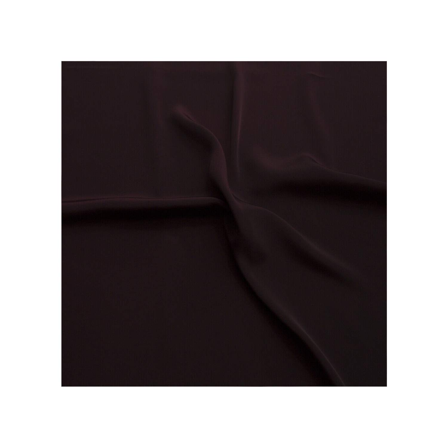 Fabrics King Online Maroon Premium Crepe De Chine Fabric Silky Plain Dyed 45" - 112Cm Wide Per Metre (, 1 Metre)