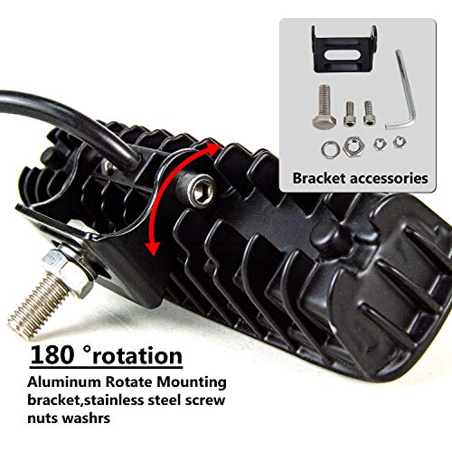 PICAA LED Arbeitsscheinwerfer 2X 18W Slim Arbeitsscheinwerfer Traktor 12V 24V Spotlight Wasserdicht Arbeitslicht led zusatzscheinwerfer für Bagger Traktoren Schlepper Gabelstapler ATV Lkw, offroad