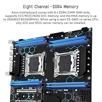 MACHINIST X99 Dual CPU Motherboard LGA 2011-V3, für Intel Xeon E5 v3 v4 CPU Prozessor, DDR4 Max Unterstützung 256GB, Gigabit LAN, PCIe 3.0, NGFF/NVME M.2, SATA 3.0, USB 3.0, E-ATX Server PC Mainboard – Ansicht 4