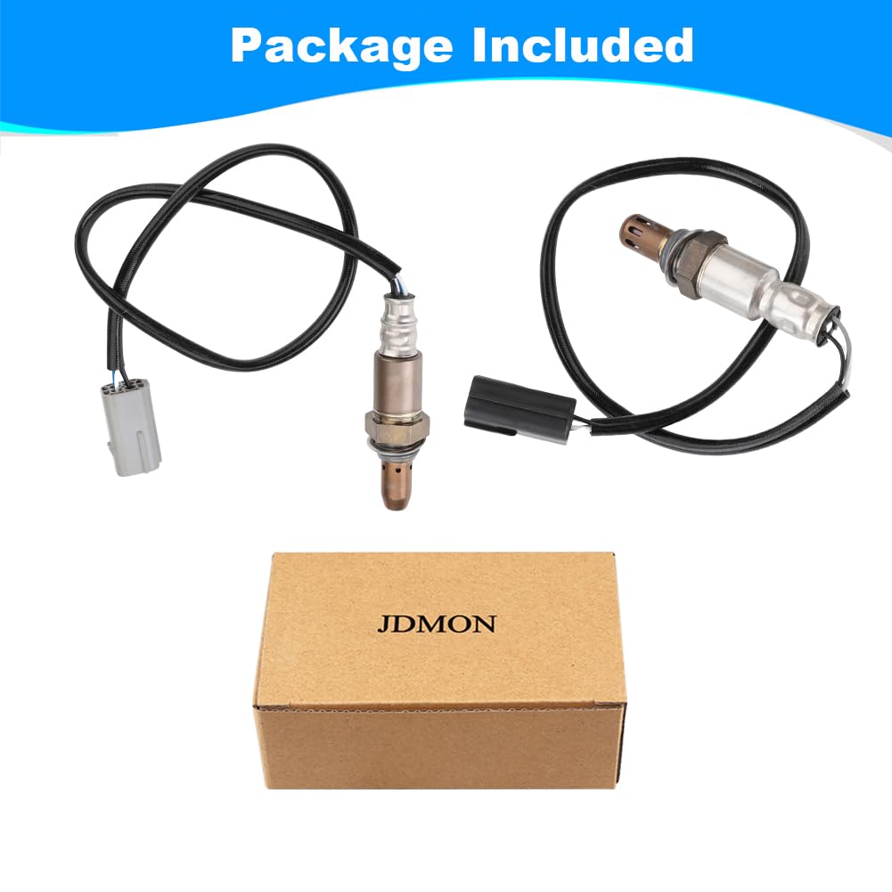 JDMON 2PCS O2 Oxygen Sensor Upstream Downstream Replacement for 2008-2010 Nissan Altima L4 2.5L Compatible with 234-9038, 234-4380, 234-4381, 1821382Z00