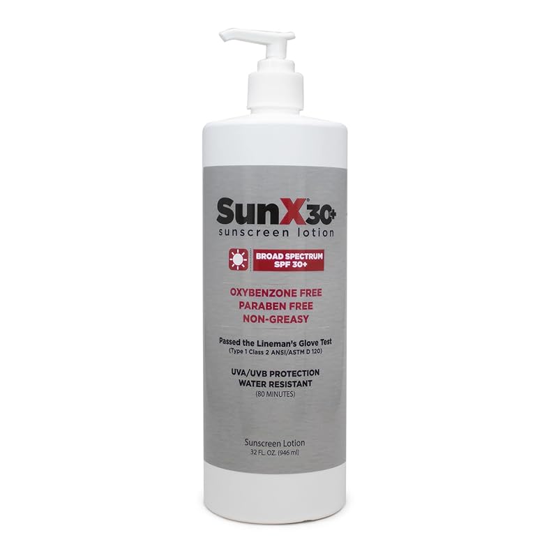 Loção protetora solar corporal CoreTex Sun X SPF 30, sem parabenos, oxibenzona, octinoxato e óleo, frasco de 946 mL