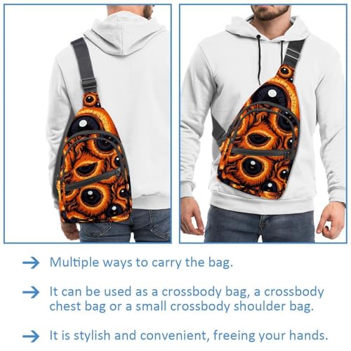 Mochila cruzada de ojo para Halloween con correa ajustable 3