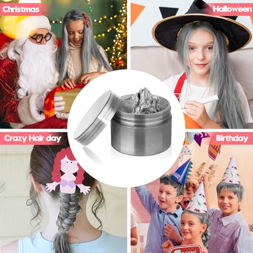 Cera temporal para teñir cabello gris para adolescentes miniatura 4