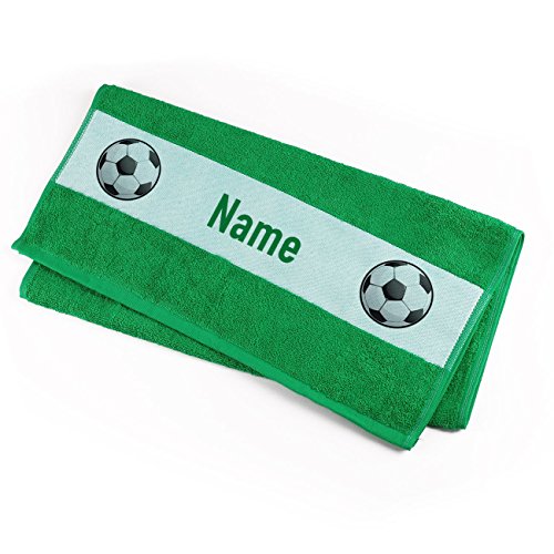 Herz & Heim® Handtuch 50 x 100 cm für Fußballer mit Namensaufdruck Herz & Heim® Handtuch 50 x 100 cm für Fußballer mit Namensaufdruck