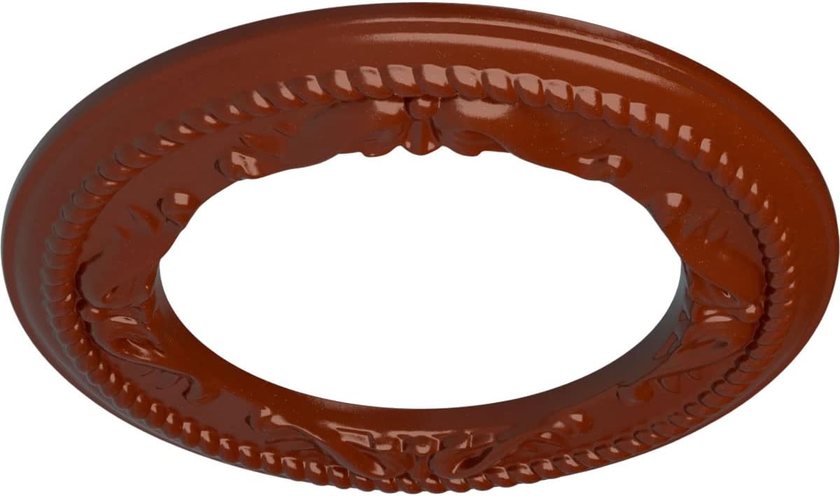 Ekena Millwork CM12MEFIF 12 1/4"OD X 7 1/2"ID X 7/8"P Roped Medway Ceiling Medallion Fits Canopies Up to 7 1/2", FireBrick