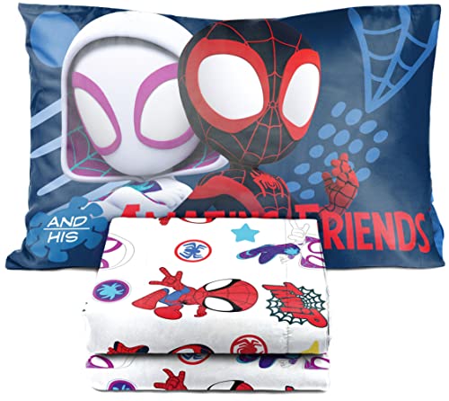 Jay Franco W584 Marvel Spidey And His Amazing Friends Team Spidey 4 Piece Toddler Size Bed Set thumb #5