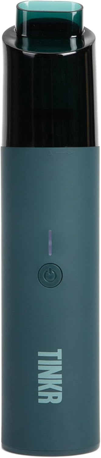 TINKR Mini Car Vacuum, Cordless Handheld Vacuum with 6000Pa Suction Power, High Speed 47000 RPM Motor, Efficient Airflow Design, Dual Nozzles, USB C Recharge, and Travel Bag (Green)