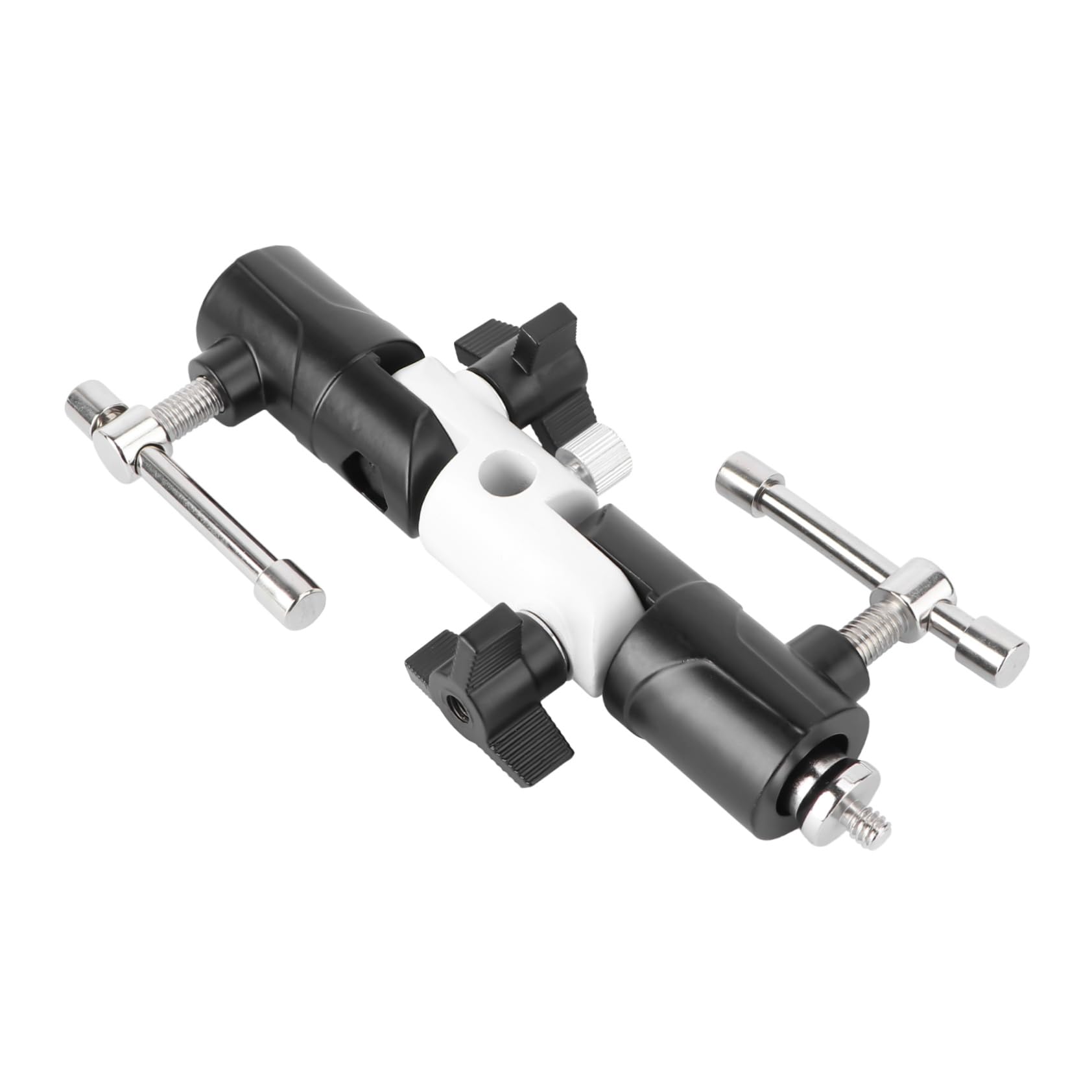 BRIGHTFUFU Adjustable U-Shape Flashlight Bracket 3-Section Aluminum Alloy Lamp Holder Sturdy Photographing Accessory