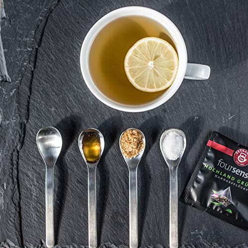 Teekanne Foursenses Highland Green Tea Fairtrade - Hand-Picked Fairtrade Green Tea - Tastefully Refined With Exquisite Rose Petals- 20 Pyramid Bags, 40 G | Germany #TOP2