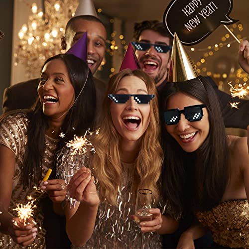 PIQIUQIU Party zonnebril mozaïek bril plezier grappige leuke bril - Image 6