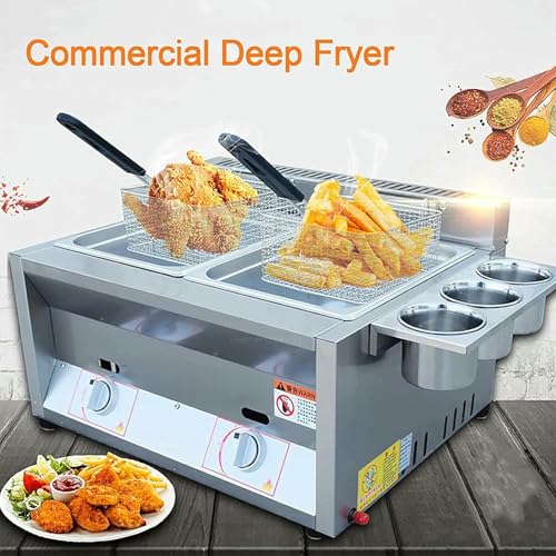 Friteuse à gaz en acier inoxydable robuste avec panier pour frites parfaites - 4