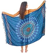 Pareo Spiaggia Donna 180x120cm - Cotone, Stampa Boho, Fatto In India, Multiuso - Foto 7
