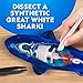 National Geographic Shark Dissection Kit – Glow in The Dark Great White Shark Anatomy Lab with 12 Bones & Organs, Refill Pack, Kid-Friendly Tools & Learning Guide