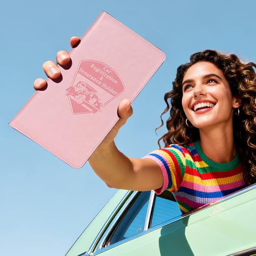 Image of CoBak Car Registration and Insurance Holder | Vehicle Glove Box Organizer, Auto Truck Compartment Document Case with Magnetic Closure for Insurance & Driver License