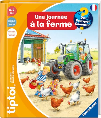 Ravensburger - tiptoi® - Livre interactif - Une journée à la ferme - Jeu éducatif électronique, sans écran - A partir de 4 ans - version française -...