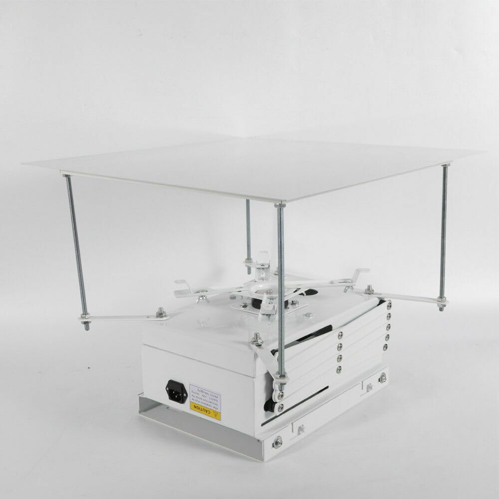 Supporto per proiettore, motorizzato, elettrico, piattaforma a forbice, telecomando, da soffitto, da tavolo, per proiettore fino a 10 kg
