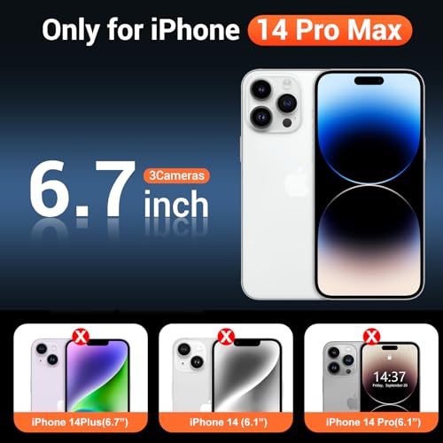 Image of Thermoplastic Polyurethane For iPhone 14 Pro Max Case Clear,[Compatible With Magsafe][Anti-Yellowing][Military-Grade Protection] Shockproof Slim Case Phone Case