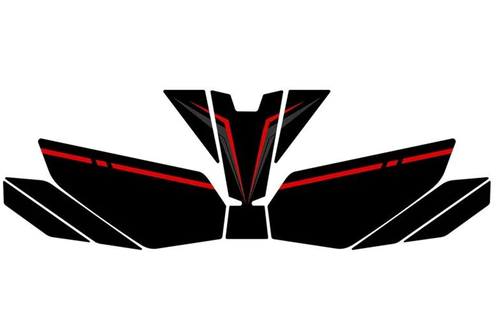Dtsgcx Color17 Motorcycle Body Fairing Sticker Tank Pads Gas Grip Traction Protector For Ninja 400(Color17)
