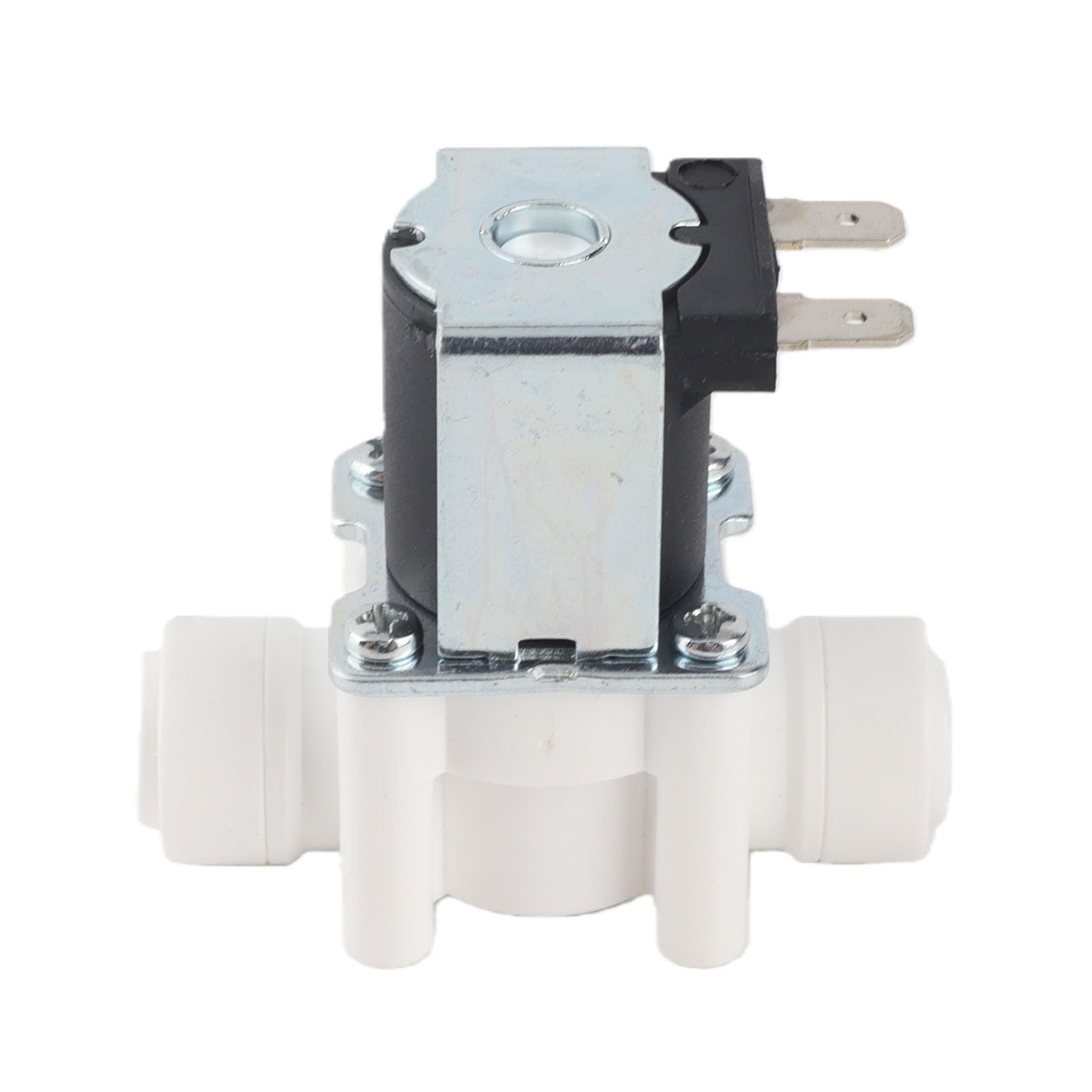 Elettrovalvola 12V DC 3/8" NC a Normale Chiusura per Depuratore d'Acqua con Attacco Rapido, Valvola Magnetica Elettrica in Plastica e Rame, Impermeabile